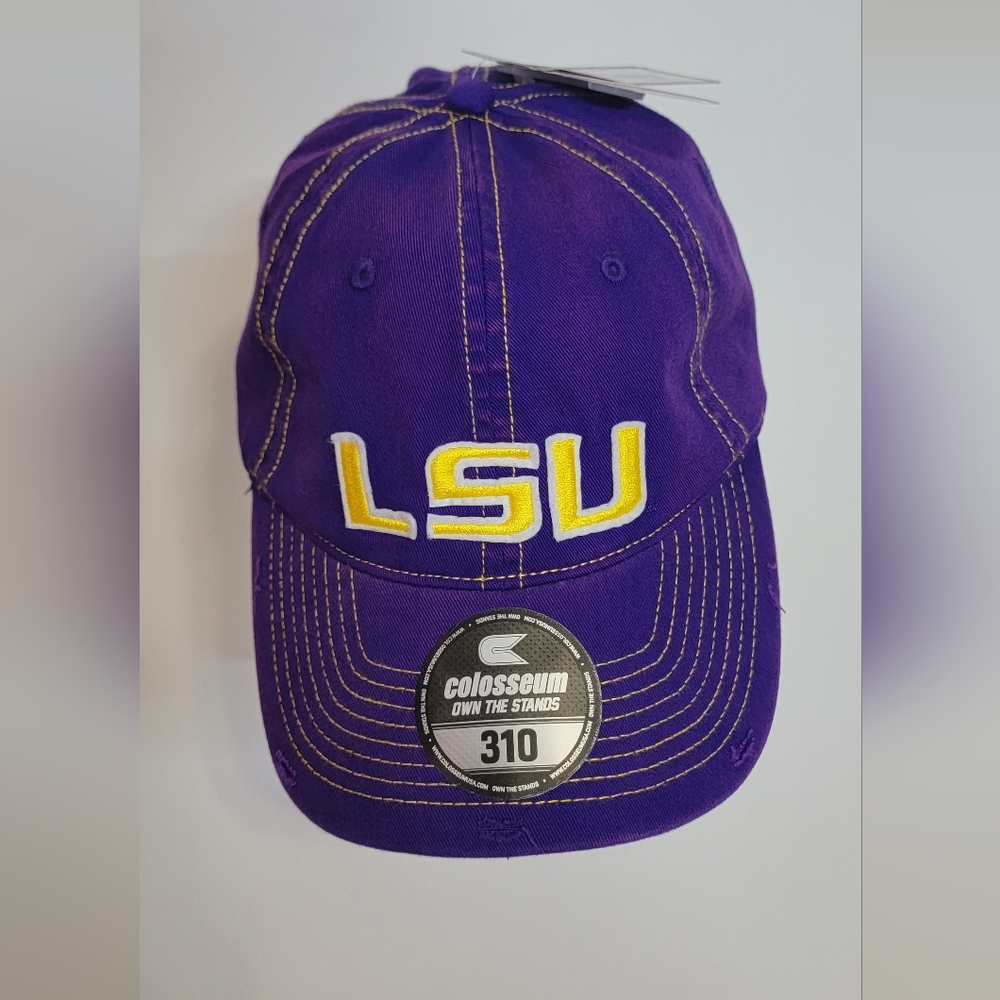 LSU Tigers Adult Adujustable Strapback Hat Colosseum NWT